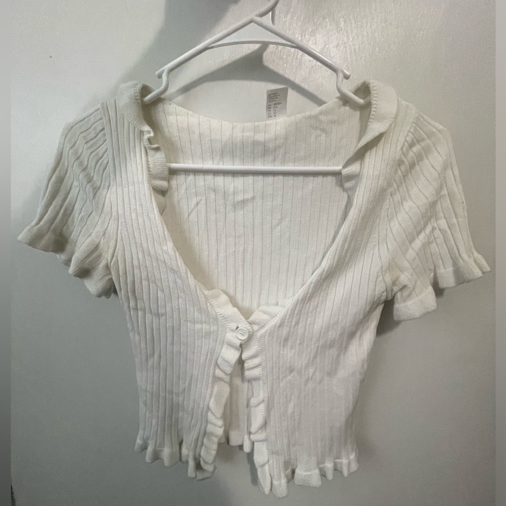 White button up top